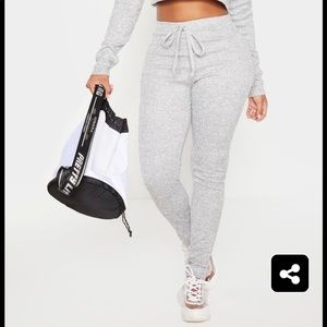 Gray jogger tie jogger leggings